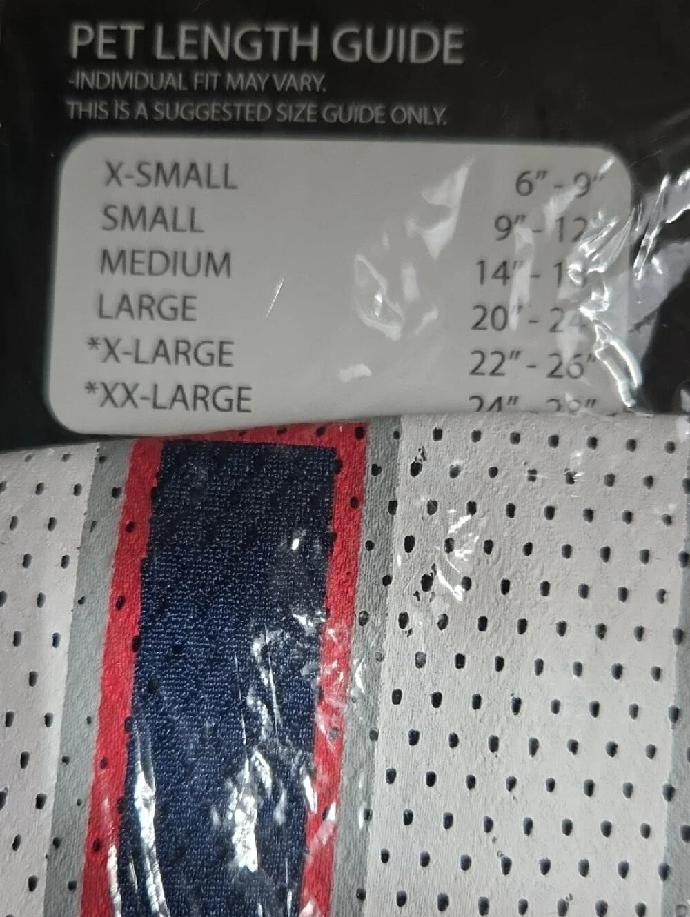 NFL New England Patriots Navy & Red Dog Jersey